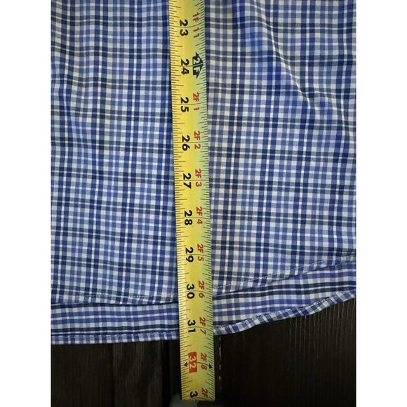 UNTUCKit Men's Short Sleeve Button-Up Shirt, Slim Fit, Blue, Size XXL Sail Logo - Picture 7 of 8